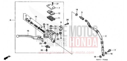 MAITRE-CYLINDRE FREIN AV. NX125V de 1997